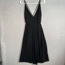 Reformation Womens Size Medium Black V-Neck Maxi Dress Tencel & Spandex