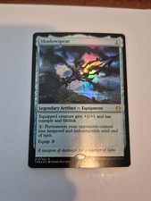 1x Shadowspear Foil Rare Artifact Equipment Theros Beyond Death rare 236 NM x1