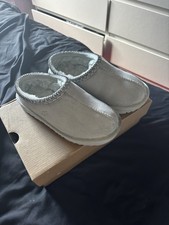 UGG Tasman Women’s Grey Suede Slip On Slippers Cushioned UK 2