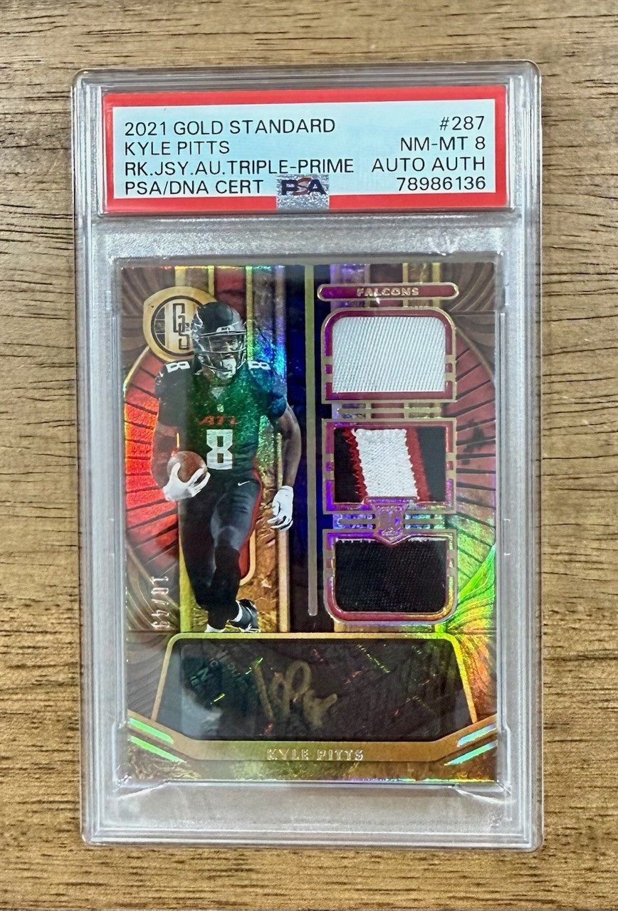 2021 Gold Standard KYLE PITTS #287 Triple Prime RPA RC /49 PSA 8 POP 1 Falcons