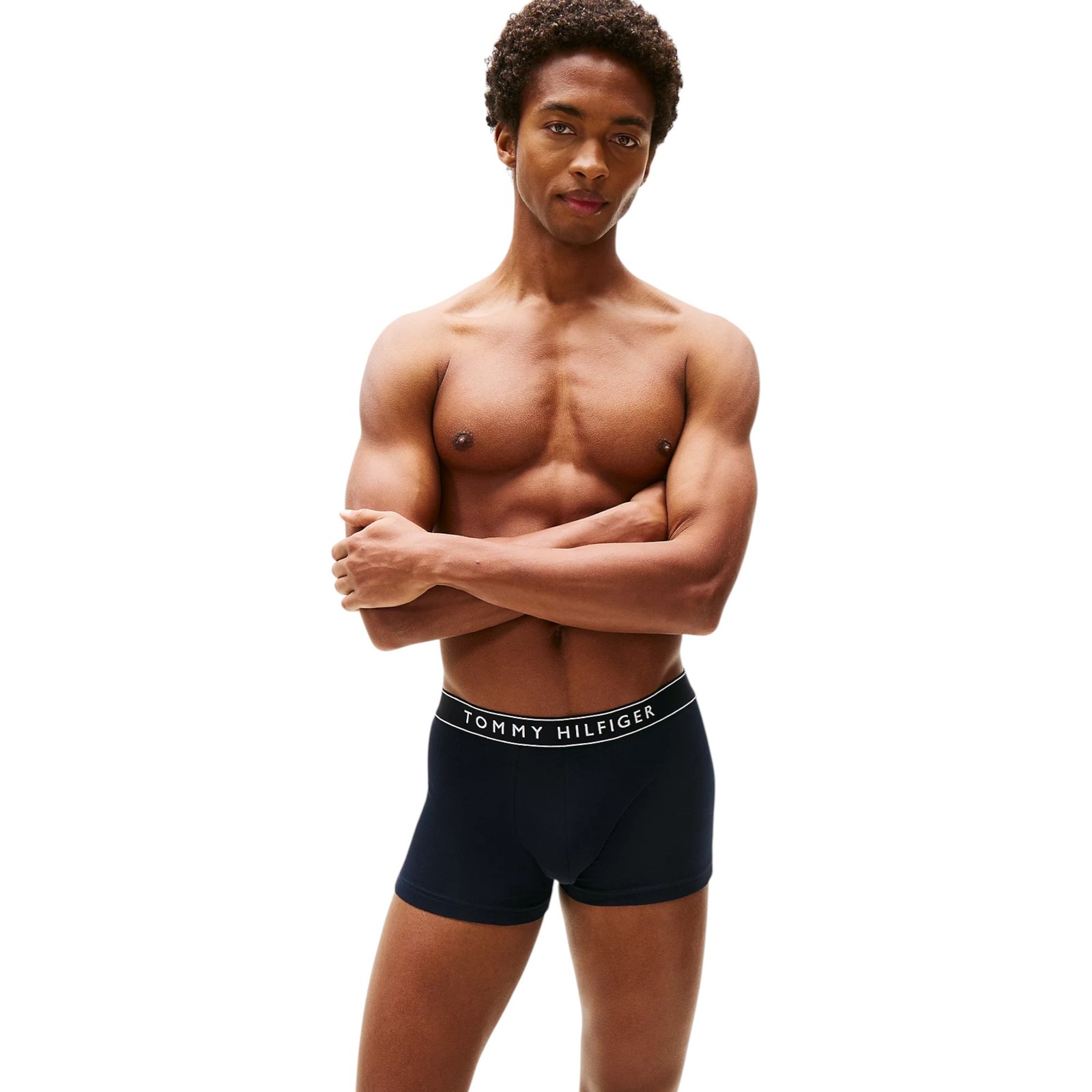 12 X Tommy Hilfiger Mens Essential Trunks White/ Navy/ Red Underwear