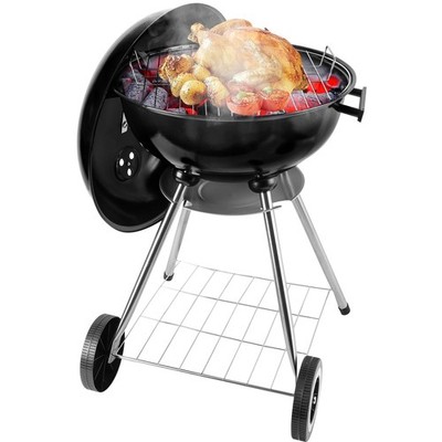 Portable Charcoal Grills - 18 inch Compact benchtop grills, insulated lid bbq...