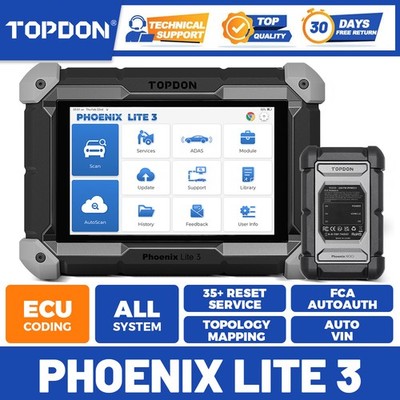 2026 TOPDON Phoenix Lite 3 Auto Bidirectional Scan Device ECU Coding 35+ Resets