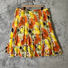 Vintage Boho Indie Floral Pleated Skirt Retro Bohemian Festival Cottagecore 2X