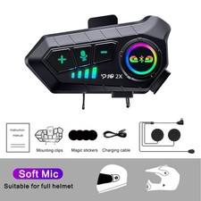 1/2Pcs Motorcycle Helmet Bluetooth Intercom Headset Wireless Interphone Intercom