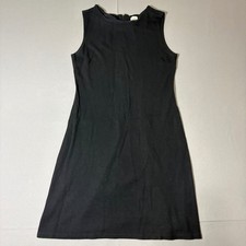 GAP Shift Dress Womens Small Black Sleeveless Ponte Knit Back Zip Mini