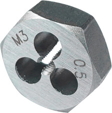 M3 X 0.5 Hex Die Rethreading Die Thread Die Carton Steel for Right Hand