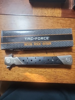 Tac Force Gigantic Stilleto Folding Knife NEW With Black Handle