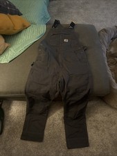 Carhartt Rugged Flex Canvas Bib Overall 32x32 Relaxed Fit OR2987-M