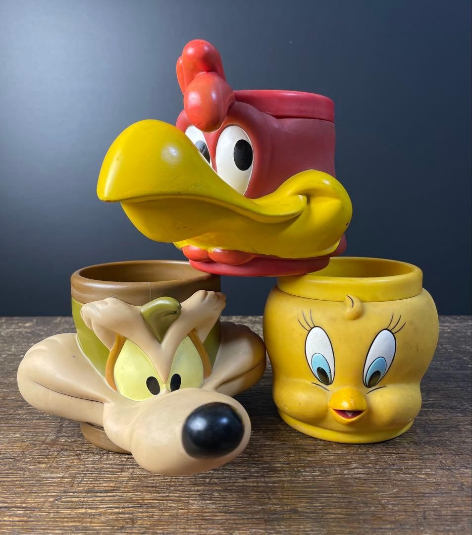 Looney Tunes 3D Face Mug Set of 3 Foghorn Rare