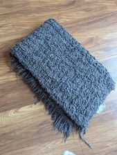 IKEA Large Dark Grey Shaggy Throw Blanket OFELIA  130CM X 170CM