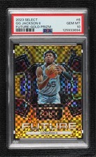 2023-24 Panini Select Future Gold Prizm 9/10 GG Jackson II #6 PSA 10 GEM MT 07mp