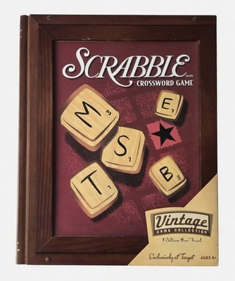 Scrabble Vintage Game Collection Wooden Bookshelf Box Edition Target Sealed New