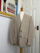 Ralph Lauren Men’s 100% Linen Blazer Sports Jacket Beige Size 46L