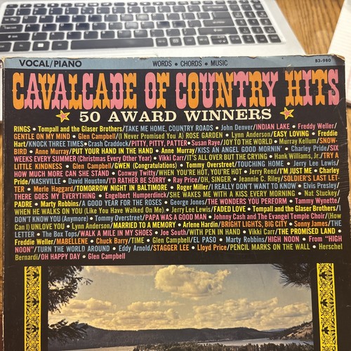 VINTAGE 1971 CAVALCADE OF COUNTRY HITS SONGBOOK VOCAL PIANO 50 SONGS BIG 3 MUSIC - Bild 2 von 6