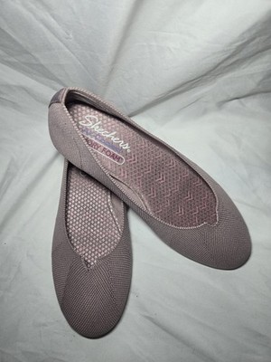 Skechers Stretch Fit Air Cooled Memory Foam Rose Ballet Flats Womens Sz 6.5