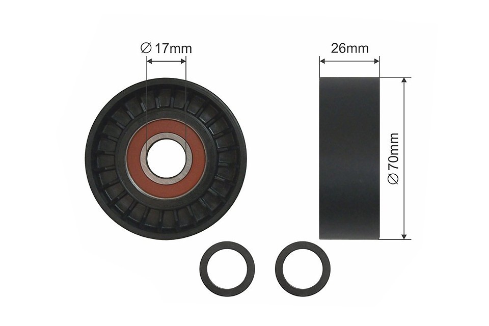 Fits NTY RNK-BM-013 PULLEY IDLER V-BELT