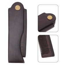 Portable Folding Ebony Beard Comb Hairdressing Pocket Comb For Travel