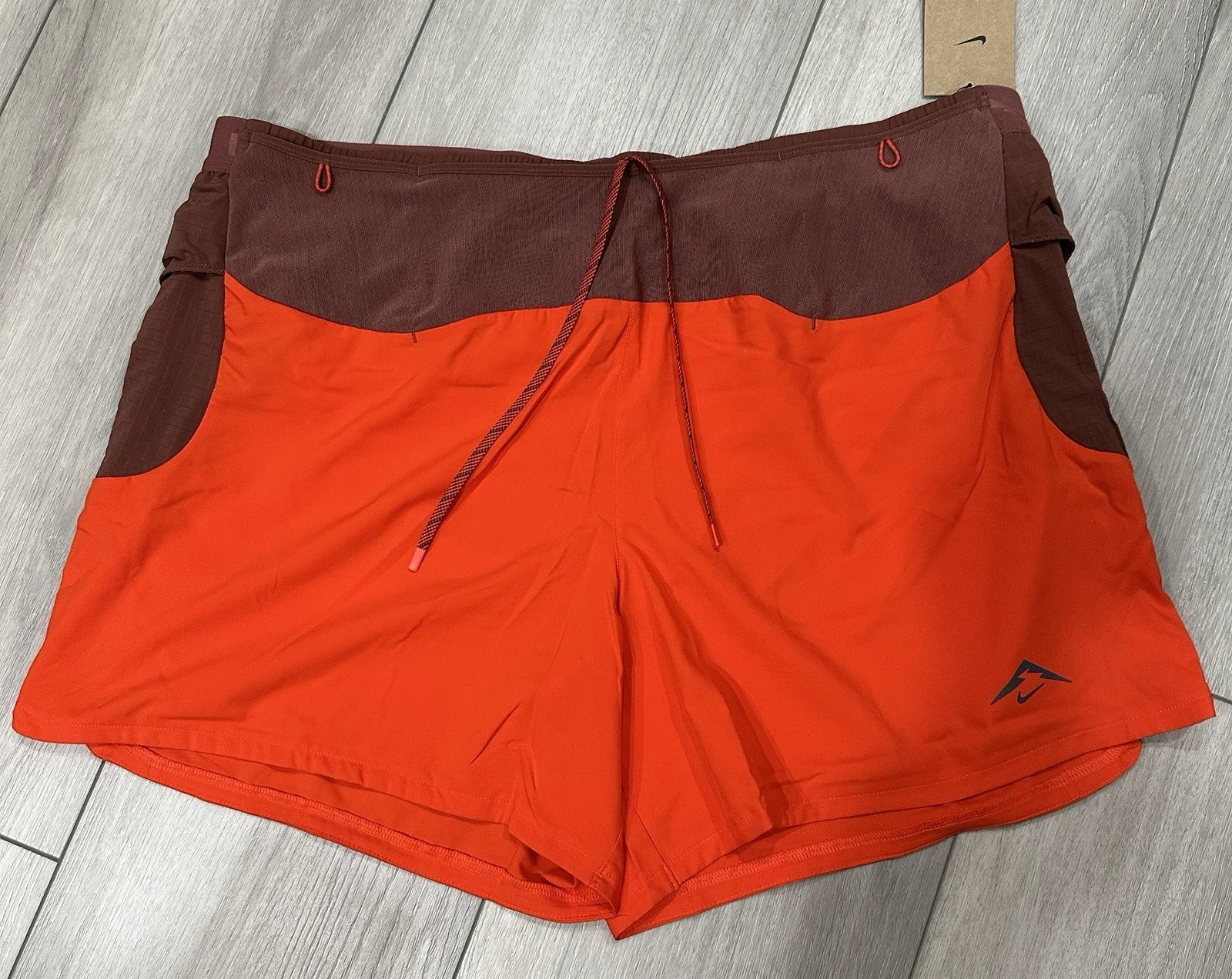 Nike Trail Second Sunrise Men's 5" Brief-Lined Running Shorts Red XL HJ3572-633