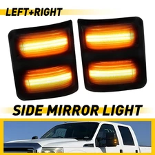Smoked Amber LED Side Mirror Signal Light For Ford F250 F350 F450 F550 2008-16 J