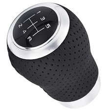 5 Speed Manual Gear Shifter Stick Handle Black Black With Black Stitching