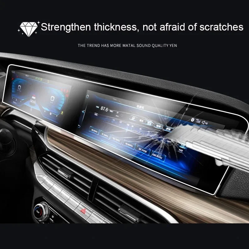 Película de vidrio protectora de pantalla para tablero de instrumentos de navegación GPS para automóvil para FAW Bestune T77 Foto 3 de 4