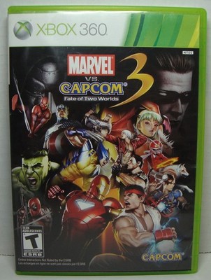 MARVEL VS CAPCOM 3 FATE OF TWO WORLDS XBOX 360 MICROSOFT VIDEO GAME WITH MANUAL