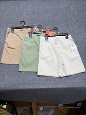 NWT Wonder Nation Stretch Twill Short Boy Sz 10 Brown/Green MSRP 19.44 Lot Of 3