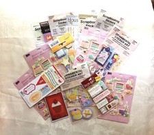 16 Pkg Birthday Theme Scrapbook Stickers Embellishments New Old Stock