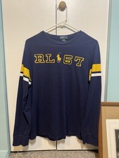 Polo Ralph Lauren Shirt Youth Boys XL Navy Long Sleeve R.L 67 Applique Graphic