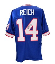 Frank Reich Signed/Autographed Blue Buffalo Bills Football Jersey JSA