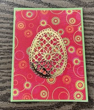 Handmade Easter Greeting Card Golden Egg