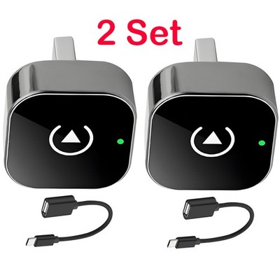 2 Set USB Wireless CarPlay Adapter For iPhone Apple Wireless Dongle Plug＆Play
