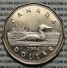 *LOW MINGTAGE* Canada 2004 $1 dollar regular loonie coin circulated