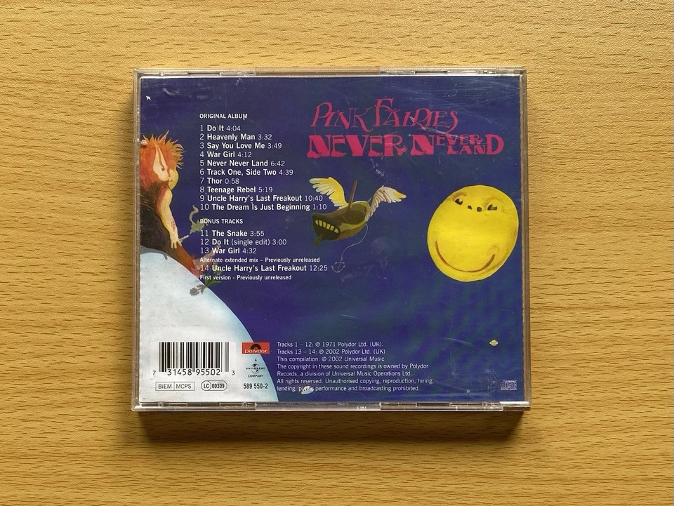 Pink Fairies CD - Never Neverland Album - Polydor Records 2002 - Mick Farren - Imagem 3 de 3