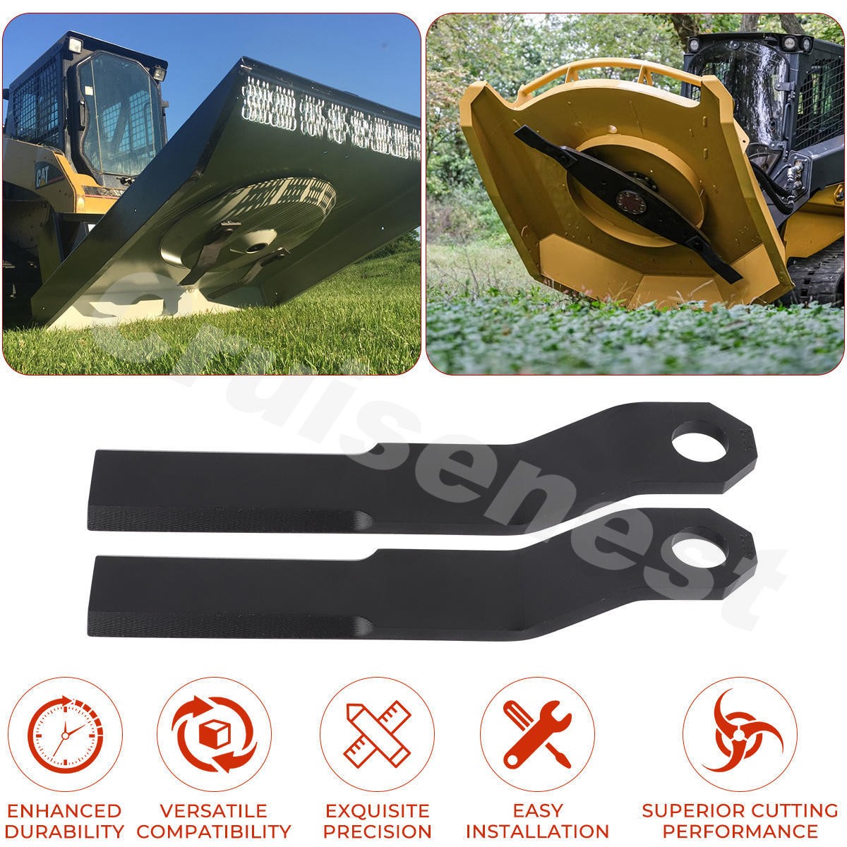 Mower Rotary Grass Cutter Steel Blades 10 mm For Mower King Skidsteer Brush Hog