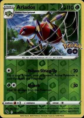 Ariados Uncommon Pokemon GO 007/078 NM