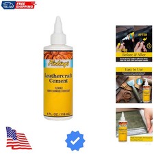 Leathercraft Cement - 4 oz Leather Glue Adhesive - Quick Drying, High Strengt...