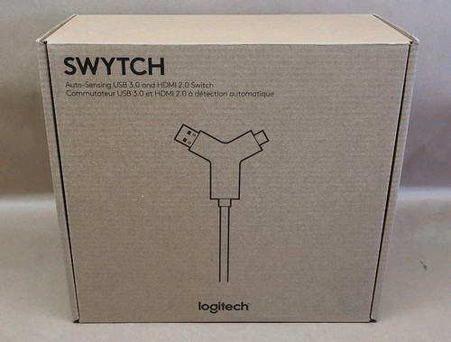 Logitech Swytch Auto-Sensing USB 3.0 & HDMI 2.0 Switch VU0056 + VU0057 - NEW! - Picture 1 of 7
