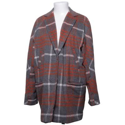 Campus, Mantel, Damen, Größe: M, Grau/Orange/Weiß, Polyester/Wolle #UZP