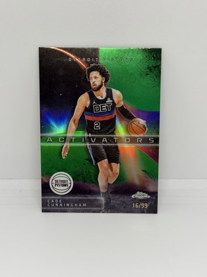 2025-26 Topps Chrome Update #AC-8 Cade Cunningham Detroit Pistons Green /99
