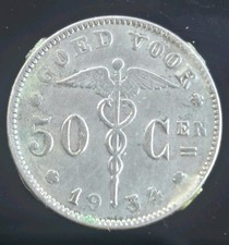 Lot 150 , Belgique - Très rare monnaie de 50 Centimes 1934 Goed Voor Belgie