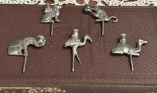 VTG Metal Animal Cake Candle Holders Set 5 Li...