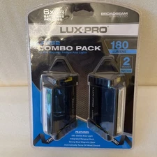 LUXPRO  2 Pack 180 Lumen Broadbeam LED Mini Triangle Area Light - NEW LP362