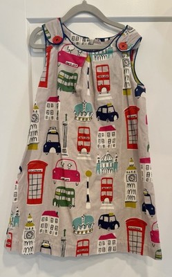 Mini Boden Girls' Corduroy Jumper, City/London Theme, Size (5-6 Years)
