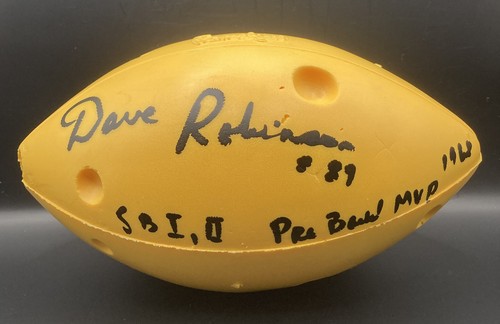 Dave Robinson Signed JSA COA Foam Football Green Bay Packers Vince Lombardi Era - Picture 1 of 3