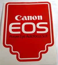 Werbe-Aufkleber Canon EOS Power Eye Autofocus SLR Analog Kamera Foto 80er
