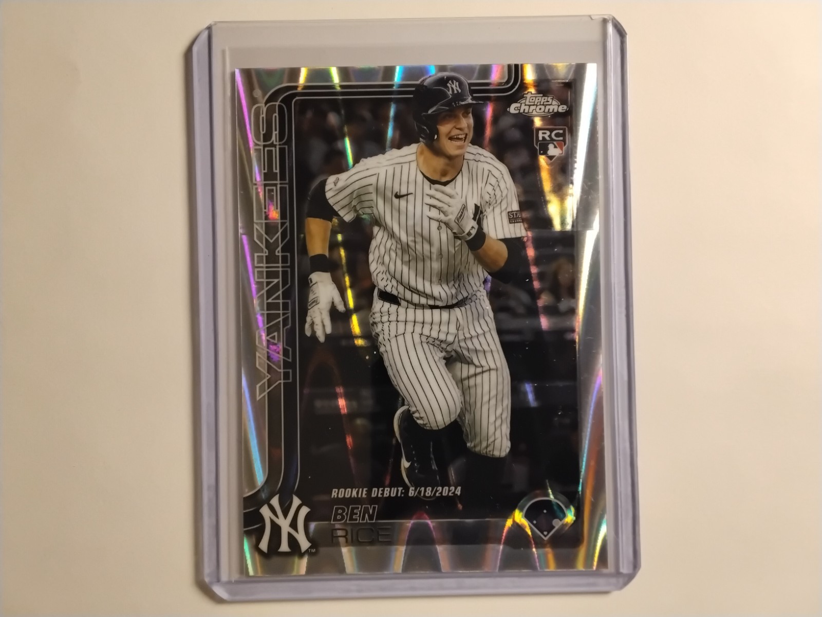 2025 Topps Chrome Update Ben Rice (RC) #USC138 RayWave Refractor NY Yankees