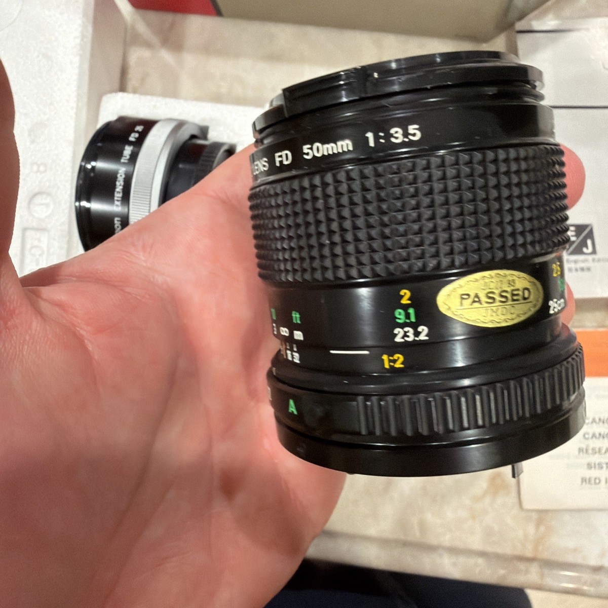 Canon FD 50mm f3.5 Macro MF Lens W/extension Tube, Caps, Box, Nice