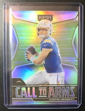 Justin Herbert  2021 PLAYOFF Football CALL TO ARMS Silver No. CA-JHE